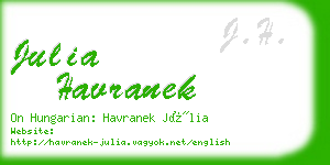 julia havranek business card